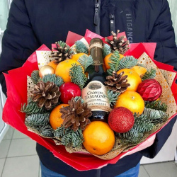 Мандариновый букет с напитком