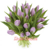 Букет 25 лавандовых тюльпанов
